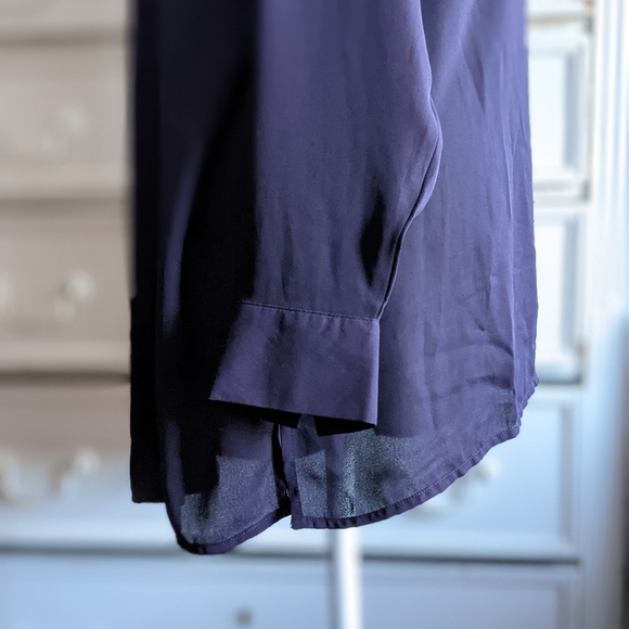 NWT 1x purple button up blouse Meera Lane - Picture 6 of 7